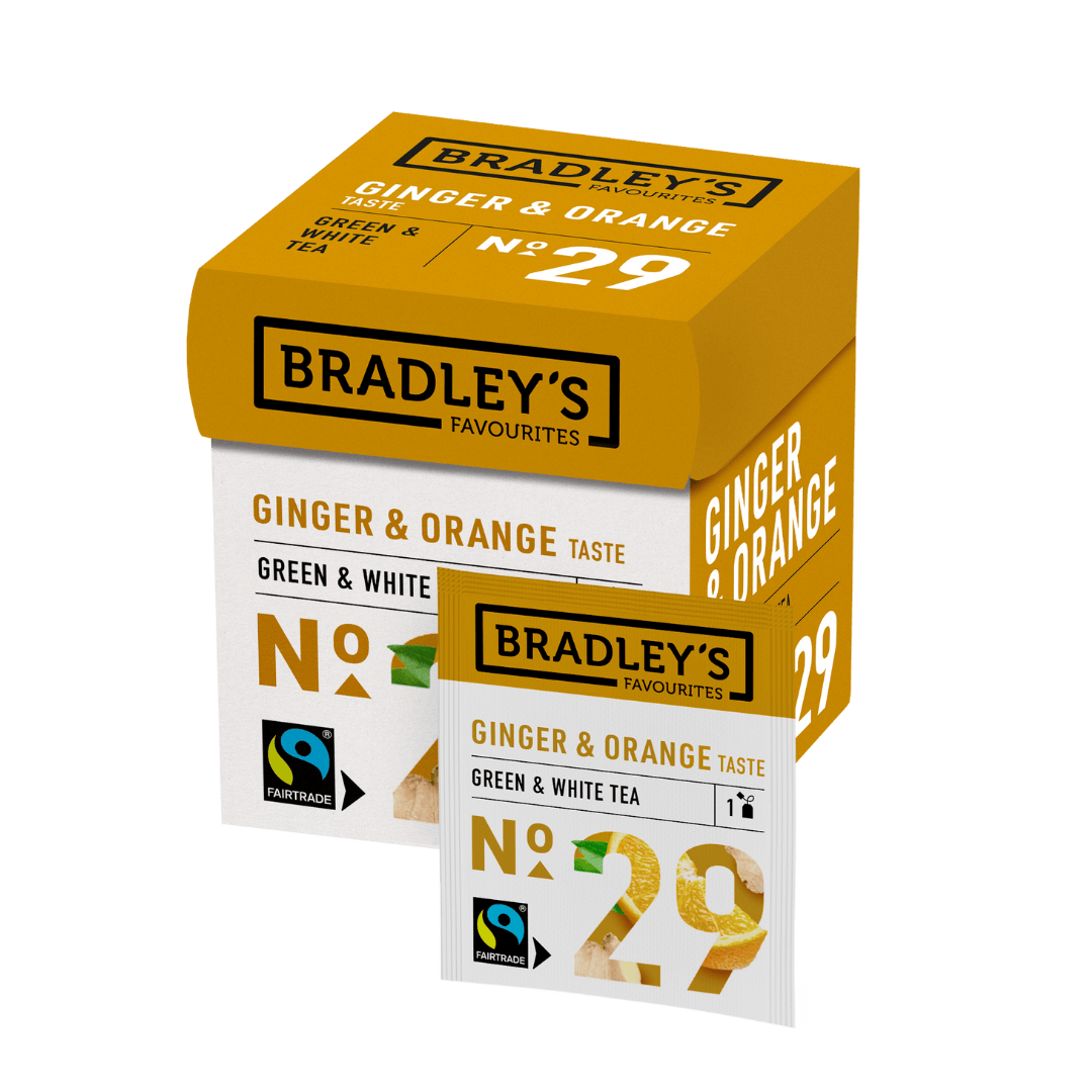 Bradleys favourites green and white tea ginger orange
